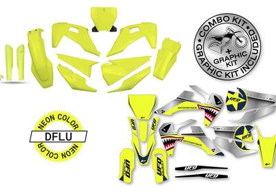 Kit plastiche+decals Ufo Thunder Husqvarna Giallo  - Annuncio 9074468