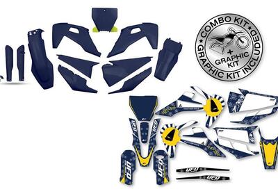 Kit plastiche+decals Ufo Akaishi Husqvarna Blu UFO  - Annuncio 9074465
