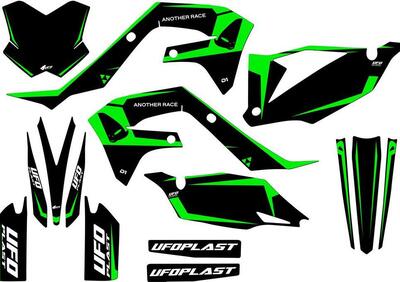 Kit grafica Ufo Tecna per Kawasaki Nero UFO  - Annuncio 8943814