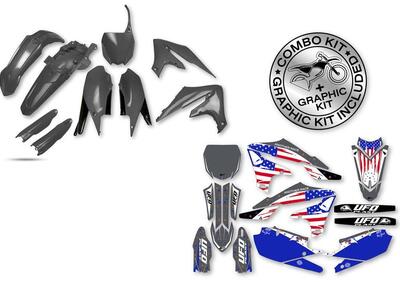 Kit plastiche+decals Ufo Patriot Yamaha Grigio YZ  - Annuncio 9070956