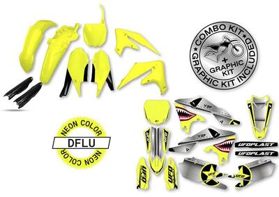 Kit plastiche+decals Ufo Thunder Yamaha Giallo flu  - Annuncio 9070961