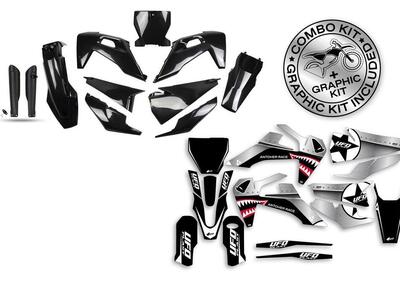 Kit plastiche+decals Ufo Thunder Husqvarna Nero UF  - Annuncio 8957491
