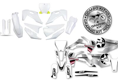 Kit plastiche+decals Ufo Thunder Husqvarna Bianco  - Annuncio 8963008