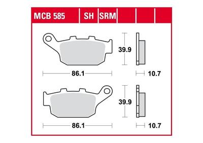 Pastiglie posteriori organiche per Buell XB9 e XB1  - Annuncio 9790655