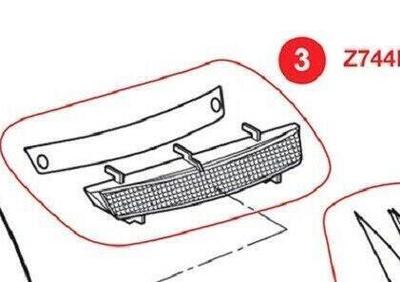 Catadiottro centrale rosso bauletto Givi E470 Simp - Annuncio 9791740
