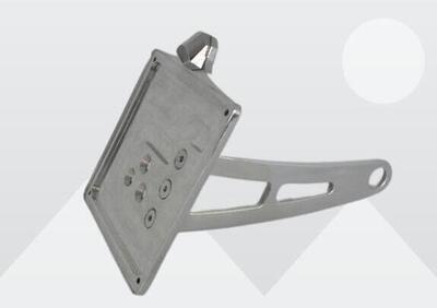 Portatarga laterale lucido Gray Indian con luce ta  - Annuncio 9814589