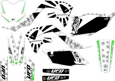 Kit grafica Ufo Akaishi per Kawasaki Bianco UFO  - Annuncio 8971568