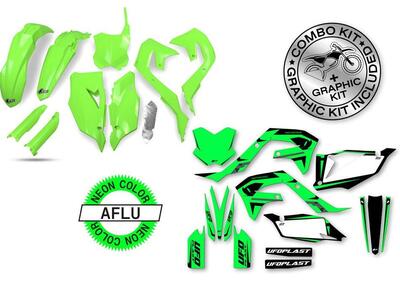 Kit plastiche+decals Ufo Patriot Kawasaki Bianco U  - Annuncio 8986789