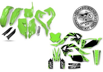 Kit plastiche+decals Ufo Akaishi Kawasaki oem UFO  - Annuncio 8979325