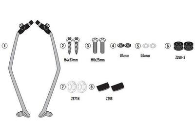 Kit attacchi Givi D6115KIT per KYMCO X-Town 125-30 - Annuncio 9407901