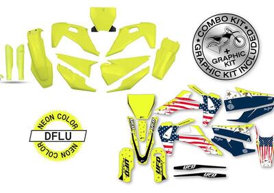 Kit plastiche+decals Ufo Patriot Husqvarna Giallo  - Annuncio 8971840