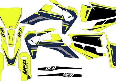 Kit grafica Ufo Apodis per Husqvarna Giallo fluo U  - Annuncio 8973657