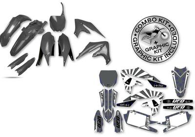 Kit plastiche+decals Ufo Akaishi Yamaha Grigio YZ  - Annuncio 8981775