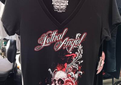T-Shirt Lethal Angel Donna Floral Skull Colore Ner - Annuncio 9835173