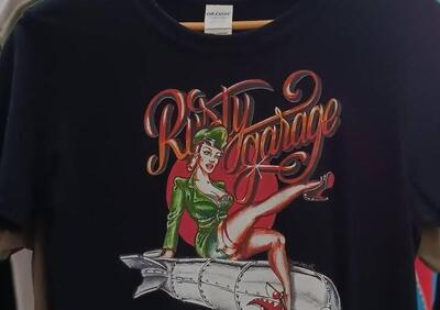 T-SHIRT RUSTY GARAGE PIN-UP COLORE NERO - Annuncio 9838073