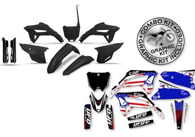 Kit plastiche+decals Ufo Patriot Honda Nero UFO  - Annuncio 9707383