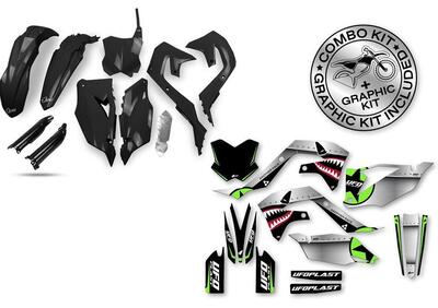 Kit plastiche+decals Ufo Thunder Kawasaki Nero UFO  - Annuncio 9553423