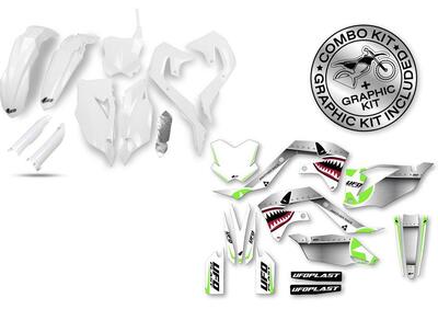 Kit plastiche+decals Ufo Thunder Kawasaki Bianco U  - Annuncio 9553424