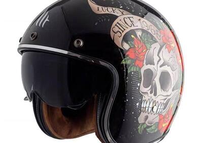 Casco jet Mt Helmets Le Mans 2 SV S Skull Roses A1 - Annuncio 9849546