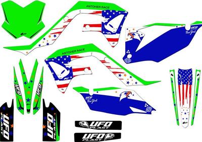 Kit grafica Ufo Patriot per Kawasaki oem UFO  - Annuncio 8981620