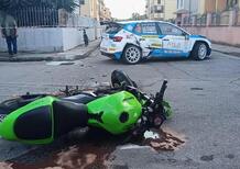 Tortolì: moto si schianta contro l’auto da rally di un pilota finlandese