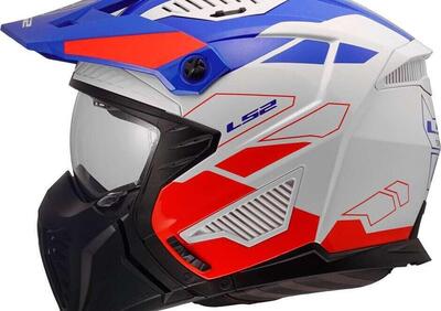 Casco Jet LS2 OF606 Drifter Trek Bianco Blu Rosso - Annuncio 9858954