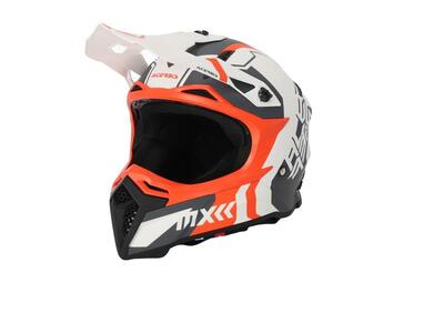 Casco cross Acerbis Profile 5 Bianco Arancio - Annuncio 9088439