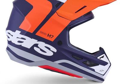 Casco Cross Alpinestars SM7 Core Arancio Blu Opaco - Annuncio 9910924
