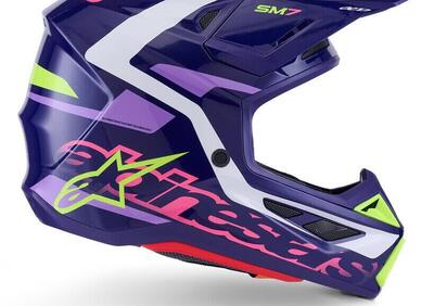 Casco Cross Alpinestars SM7 Deed Porpora Rosa Luci - Annuncio 9910928