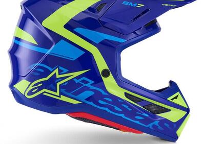Casco Cross Alpinestars SM7 Deed Blu Giallo Fluo L - Annuncio 9910929