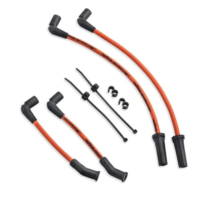 Cavi candele Screamin Eagle arancio per Softail M8 