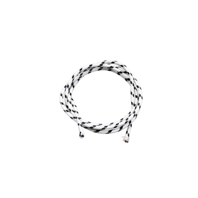 Cavo elettrico in tessuto bianco-nero Matassa da 7 