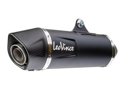 Terminale scarico LeoVince Nero omologato in accia - Annuncio 9830622