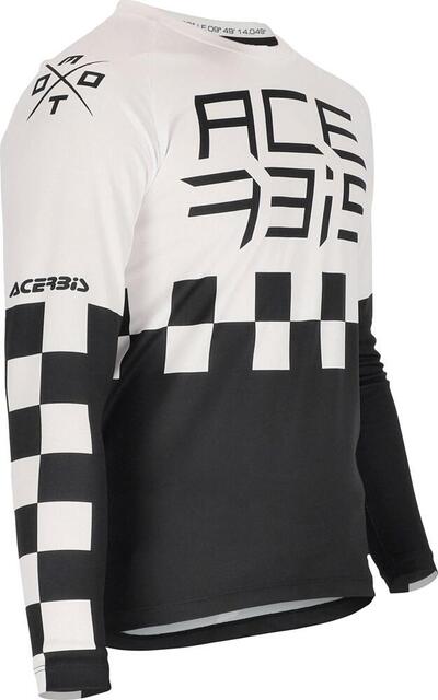 Maglia cross bambino Acerbis J-KID ONE Bianco Nero