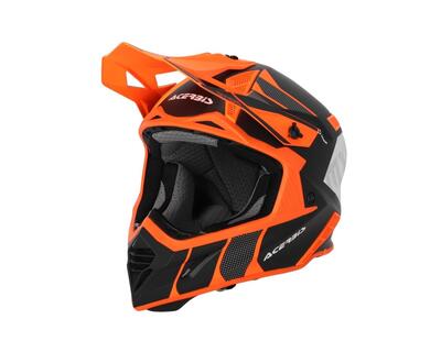 Casco cross Acerbis X-Track 2206 in fibra Arancio