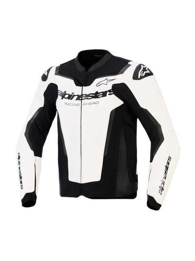 Giacca Moto Pelle Alpinestars GP Force V2 Bianco N
