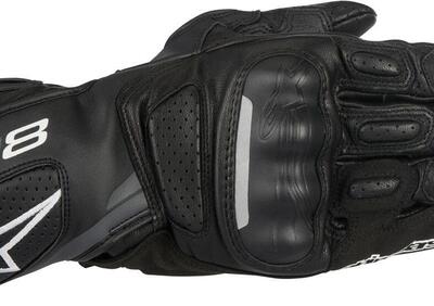 Guanti moto pelle Alpinestars SP-8 V2 nero grigio - Annuncio 9843385
