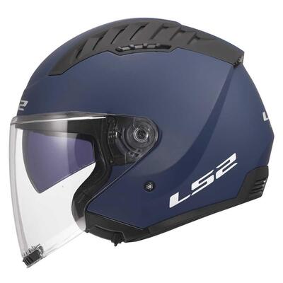 Casco Jet LS2 OF600 Copter II Blu