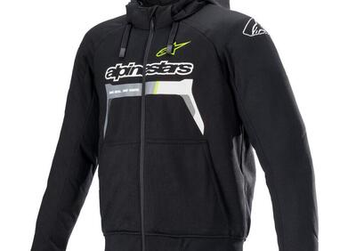 Felpa moto Alpinestars CHROME IGNITION Nero Giallo - Annuncio 9245654