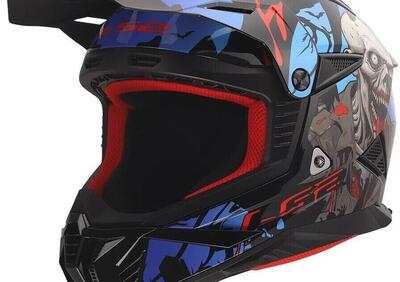Casco Cross LS2 MX708 Fast II Zombie II Nero Rosso - Annuncio 9858962