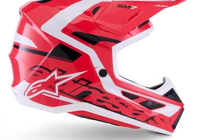Casco Cross Alpinestars SM7 Deed Rosso Nero Bianco - Annuncio 9910927