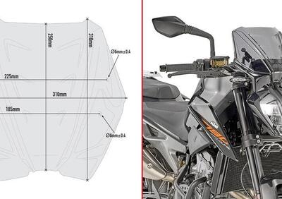 Cupolino fumè Givi A7708 specifico per KTM DUKE 79 - Annuncio 8986434